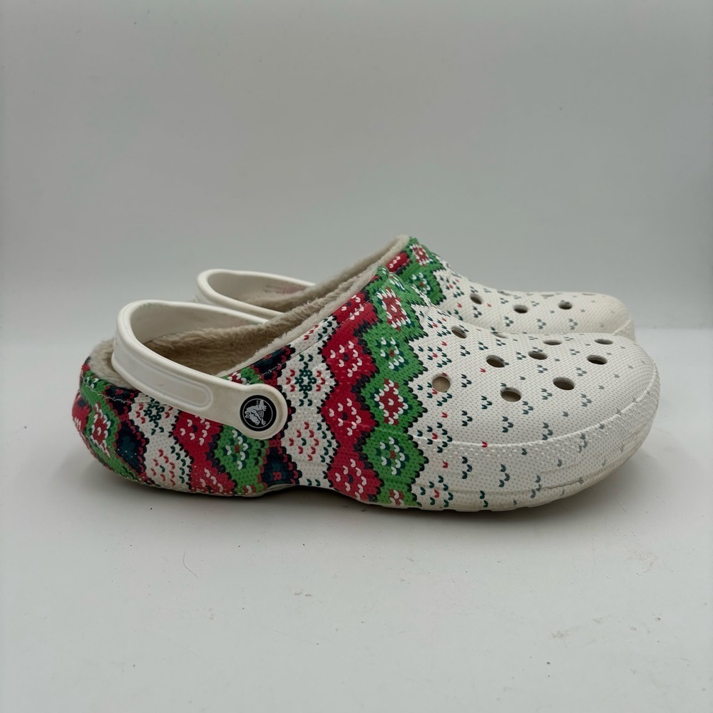 Christmas Classic Clogs Holiday Lined Winter ugly sweater W11/M9 charms